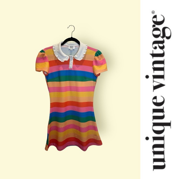 Unique Vintage Rainbow Dress, Size 4, MSRP $68 - Picture 5 of 9